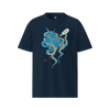 Tipsy Octopus Japanese Sake Organic T-Shirt French Navy - Samurai Original