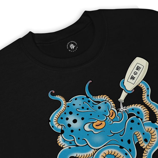Tipsy Octopus Japanese Sake Unisex Sweatshirt - Samurai Original
