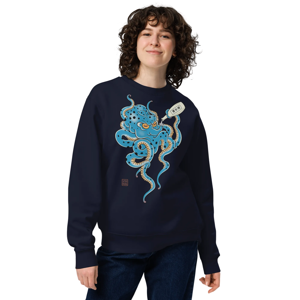 Tipsy Octopus Japanese Sake Unisex Sweatshirt - Samurai Original