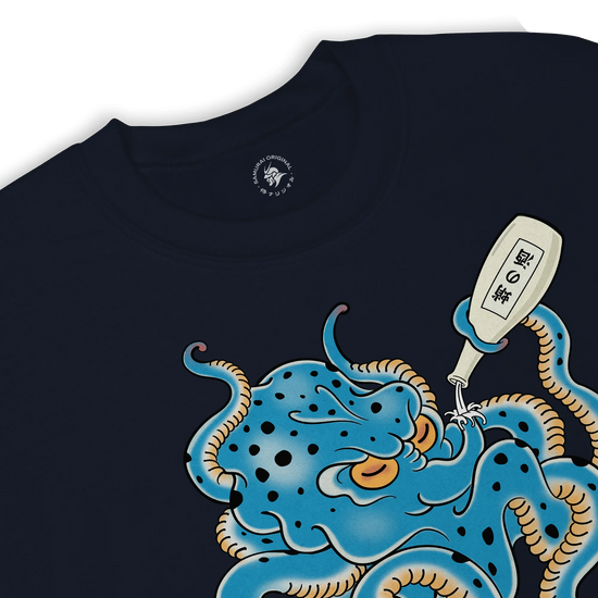 Tipsy Octopus Japanese Sake Unisex Sweatshirt - Samurai Original