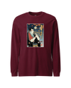 Trombone Samurai Music Ukiyo-e Unisex Long Sleeve Tee Maroon - Samurai Original