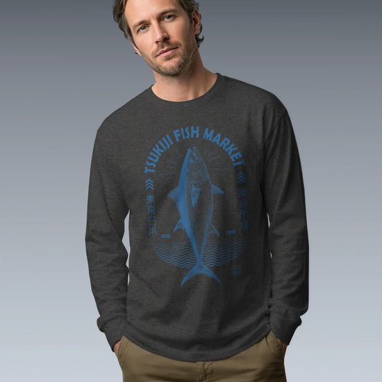 Tsukiji Tuna Market Vintage Unisex Long Sleeve Tee - Samurai Original