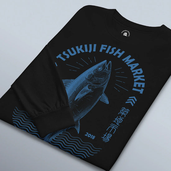 Tsukiji Tuna Market Vintage Unisex Long Sleeve Tee - Samurai Original