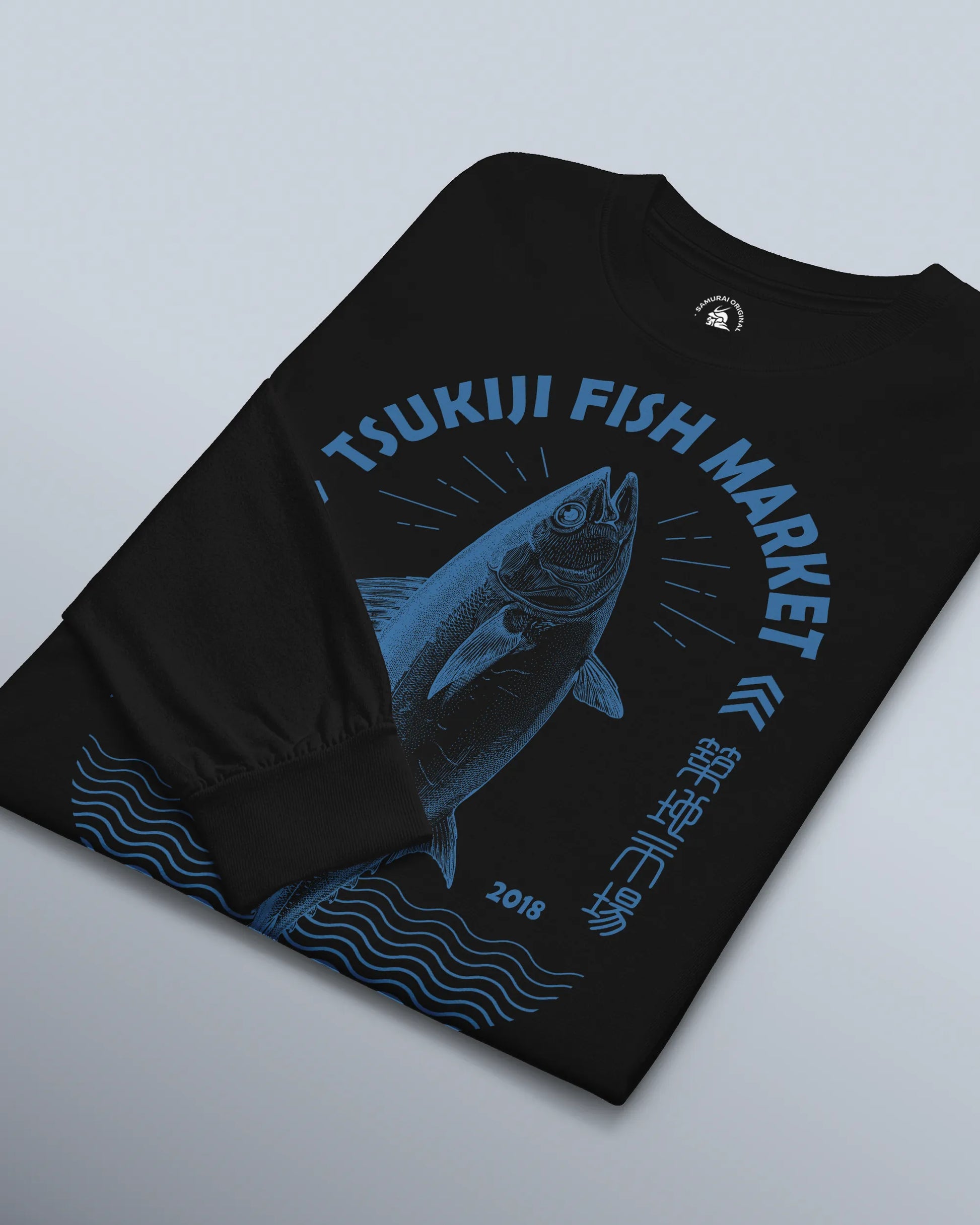 Tsukiji Tuna Market Vintage Unisex Long Sleeve Tee - Samurai Original
