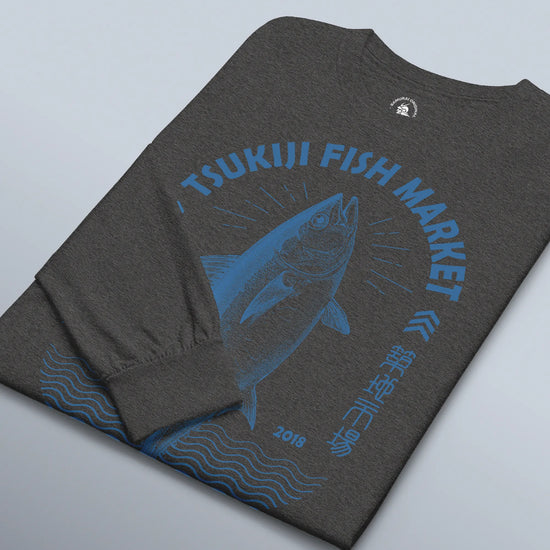 Tsukiji Tuna Market Vintage Unisex Long Sleeve Tee - Samurai Original