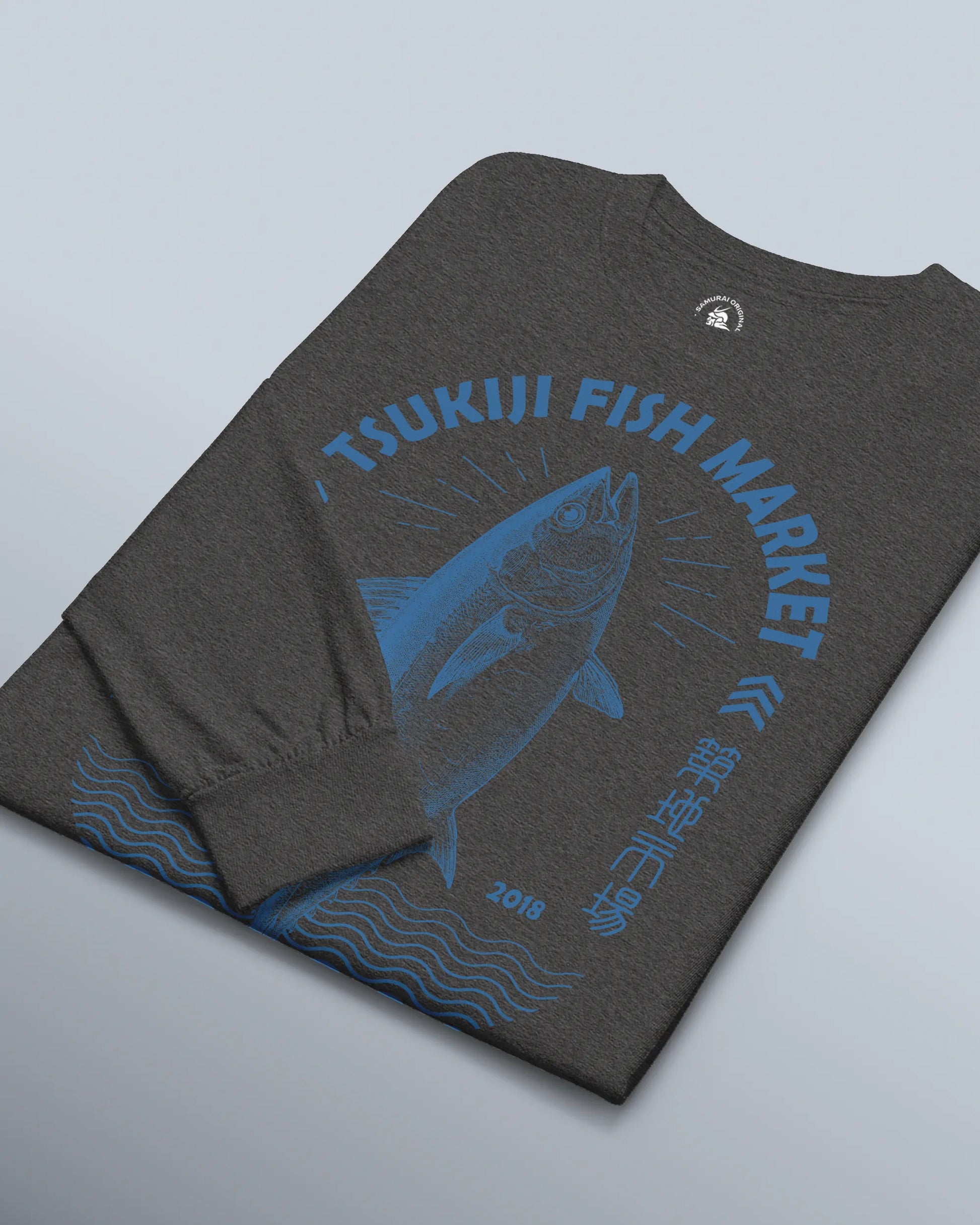 Tsukiji Tuna Market Vintage Unisex Long Sleeve Tee - Samurai Original