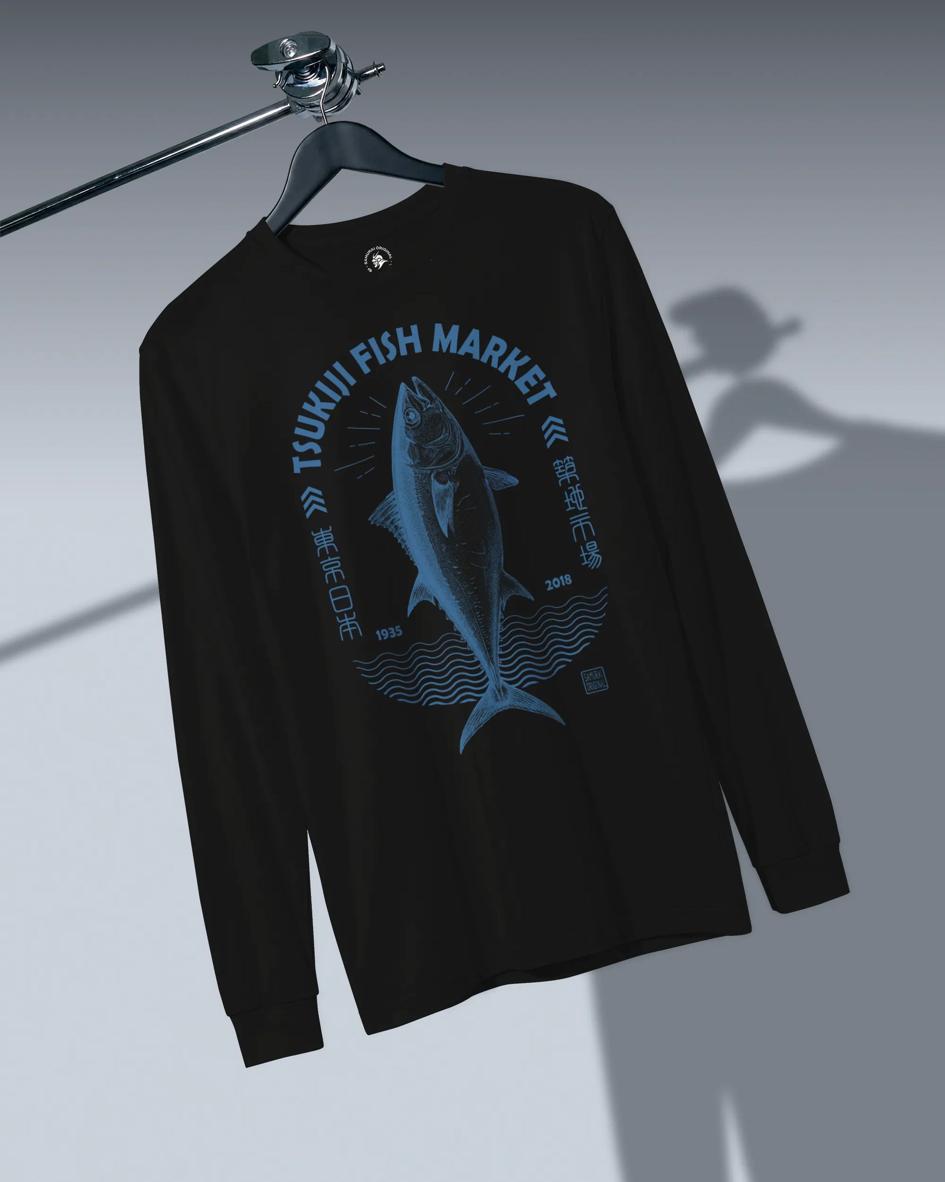 Tsukiji Tuna Market Vintage Unisex Long Sleeve Tee - Samurai Original