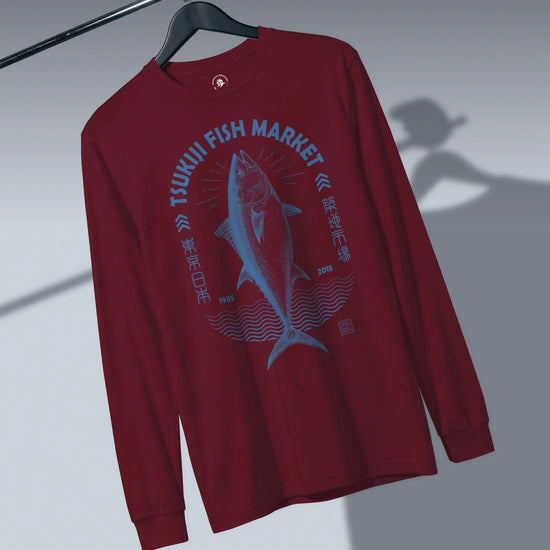 Tsukiji Tuna Market Vintage Unisex Long Sleeve Tee - Samurai Original