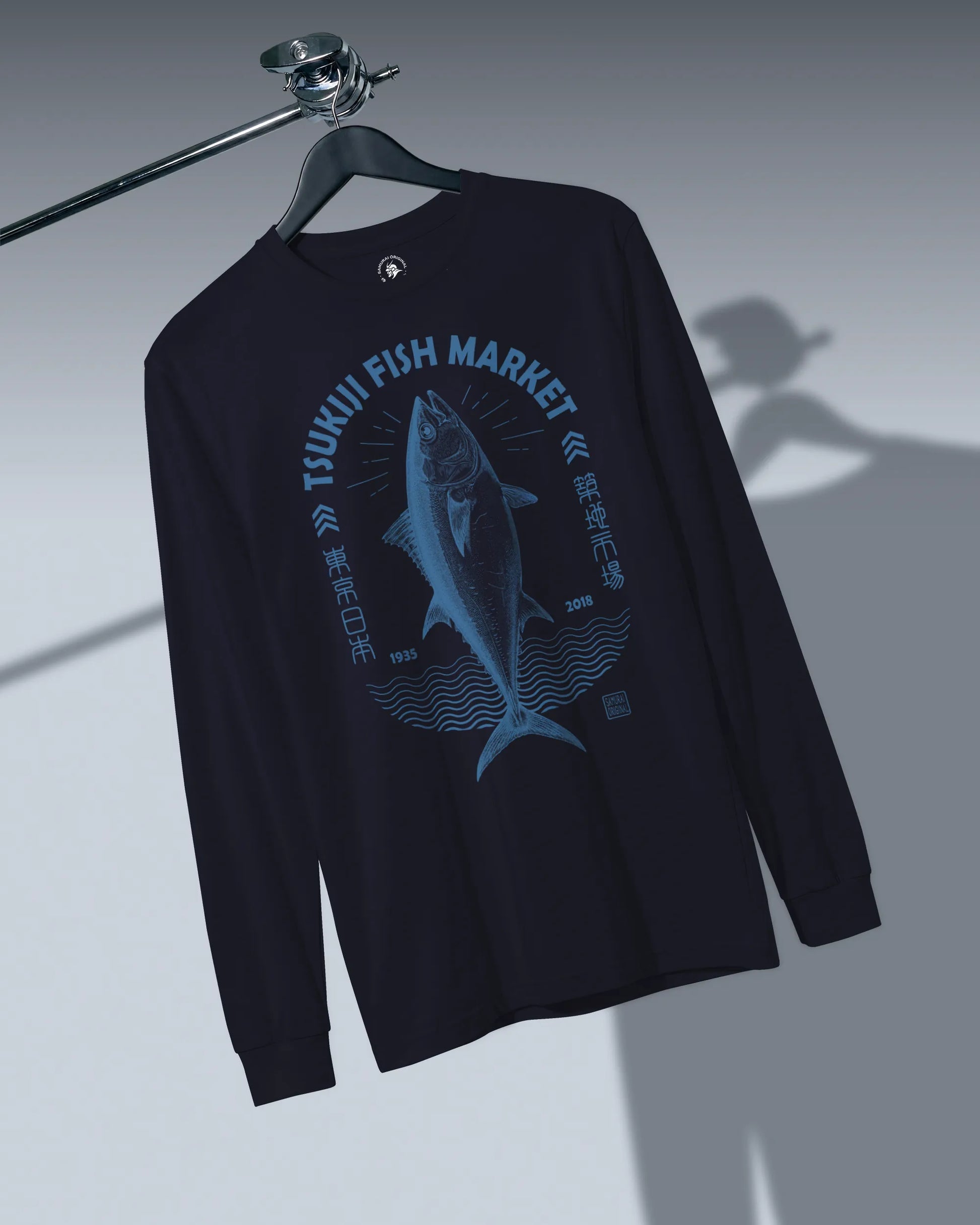 Tsukiji Tuna Market Vintage Unisex Long Sleeve Tee - Samurai Original