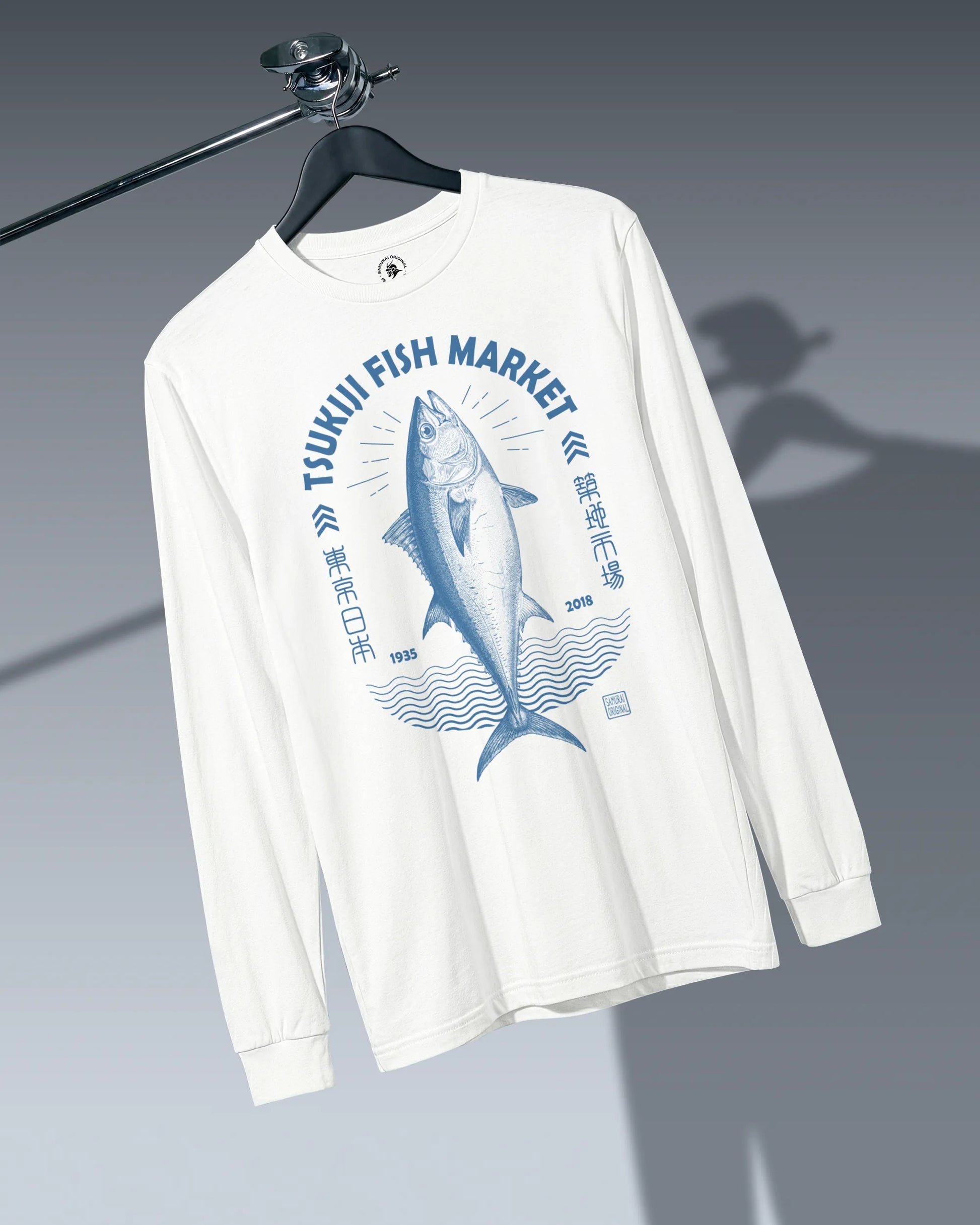 Tsukiji Tuna Market Vintage Unisex Long Sleeve Tee - Samurai Original