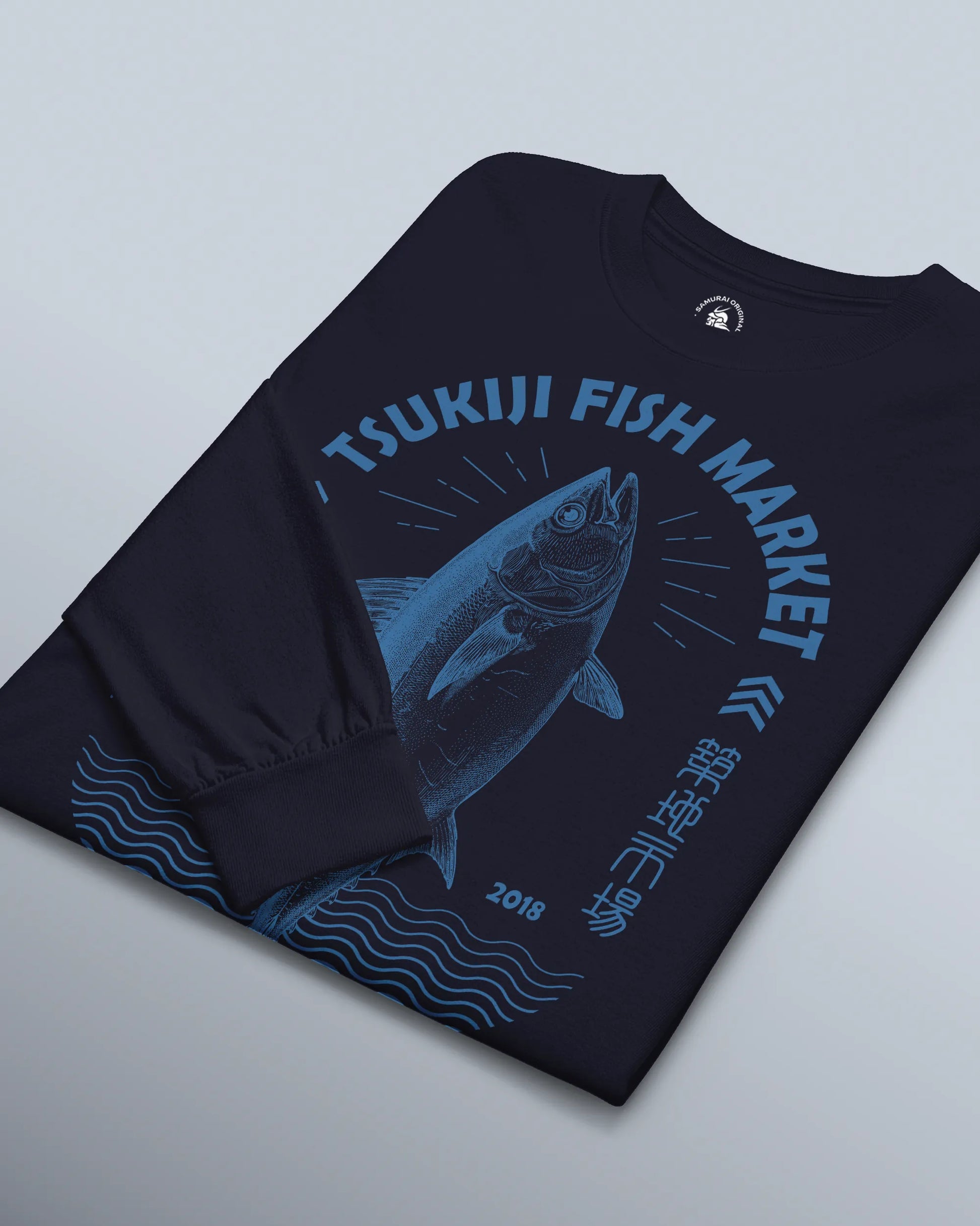 Tsukiji Tuna Market Vintage Unisex Long Sleeve Tee - Samurai Original
