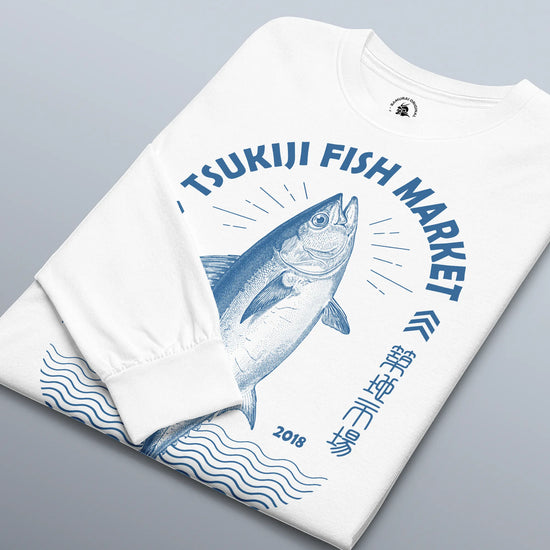 Tsukiji Tuna Market Vintage Unisex Long Sleeve Tee - Samurai Original