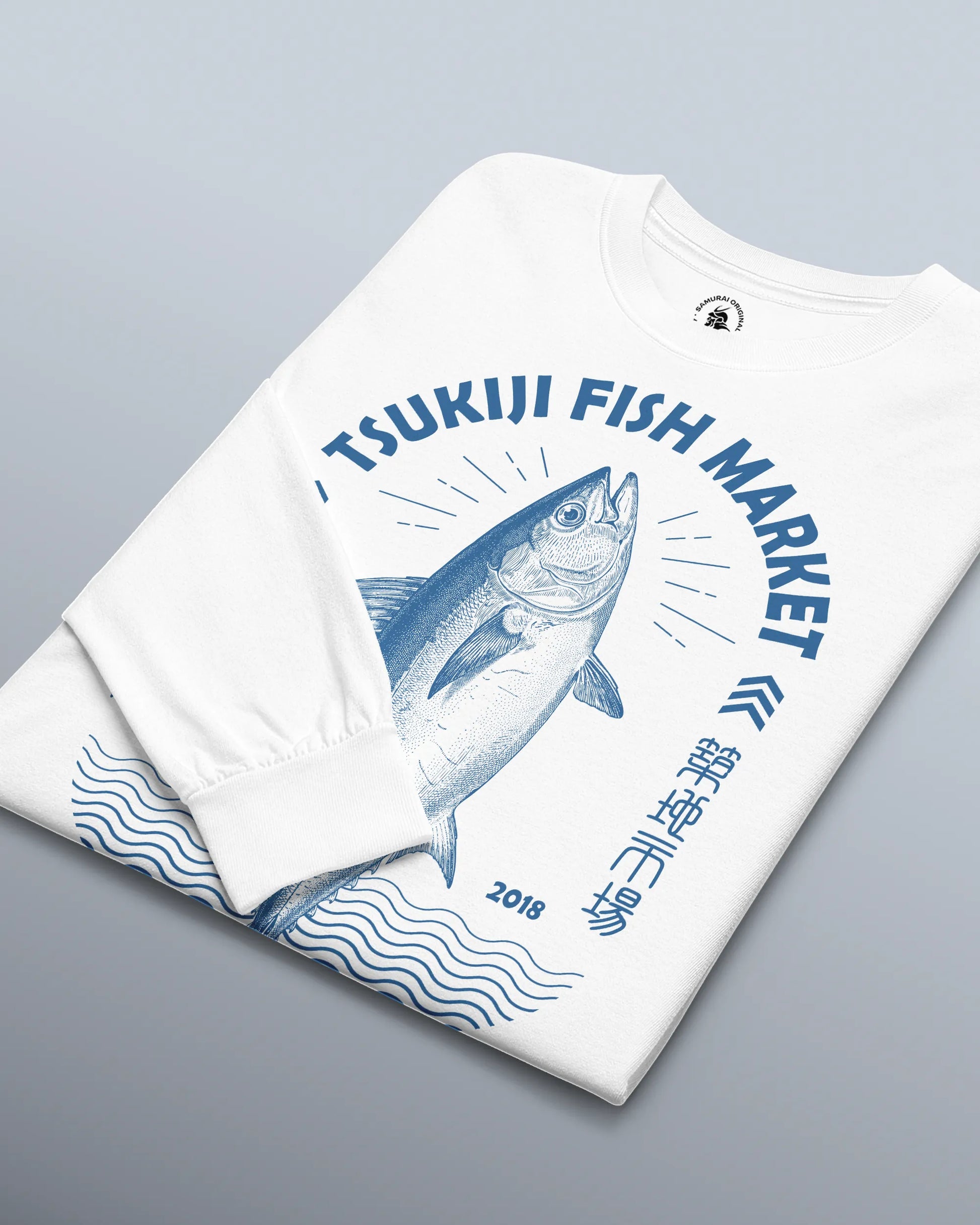 Tsukiji Tuna Market Vintage Unisex Long Sleeve Tee - Samurai Original
