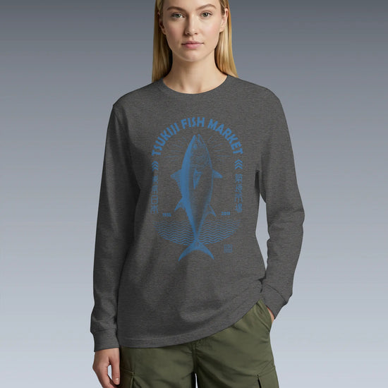 Tsukiji Tuna Market Vintage Unisex Long Sleeve Tee - Samurai Original