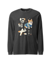 Welsh Corgi Dog Ukiyo- e Unisex Long Sleeve Tee