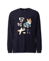 Welsh Corgi Dog Ukiyo- e Unisex Long Sleeve Tee