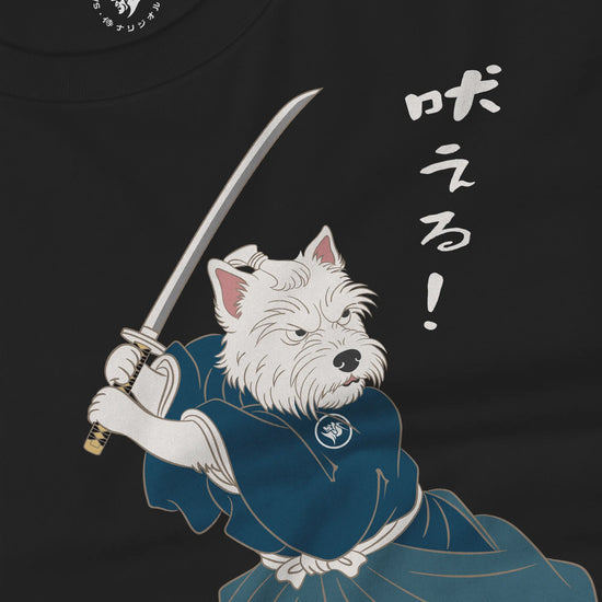 Westie Samurai Japanese Ukiyo-e Unisex Long Sleeve Tee - Samurai Original