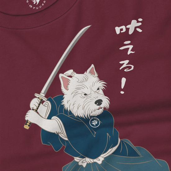 Westie Samurai Japanese Ukiyo-e Unisex Long Sleeve Tee - Samurai Original