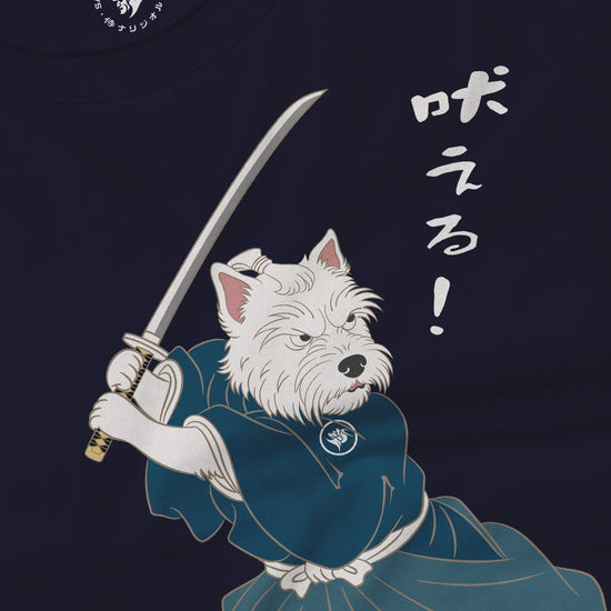 Westie Samurai Japanese Ukiyo-e Unisex Long Sleeve Tee - Samurai Original