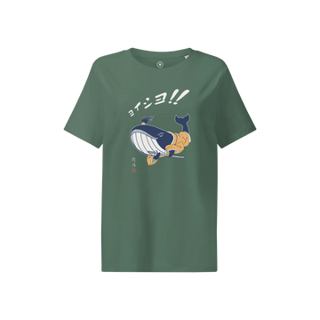 Whale Samurai Japanese Ukiyo-e Women’s Organic T-shirt