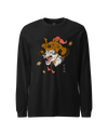 Wolf Samurai Japanese Ukiyo-e Unisex Long Sleeve Tee Black - Samurai Original