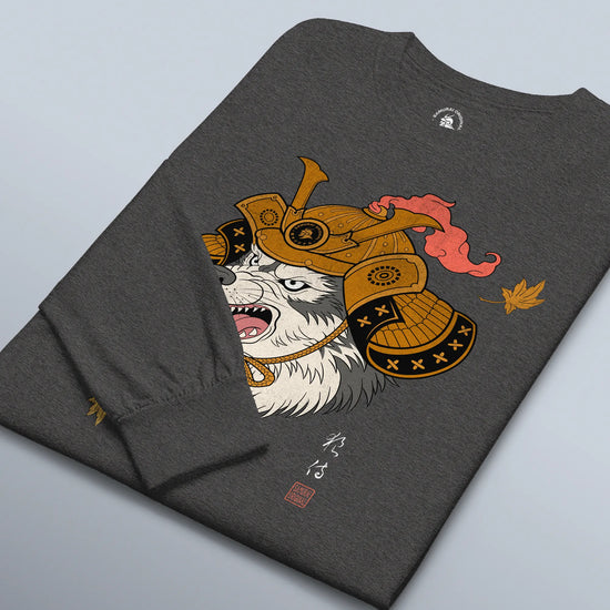 Wolf Samurai Japanese Ukiyo-e Unisex Long Sleeve Tee - Samurai Original