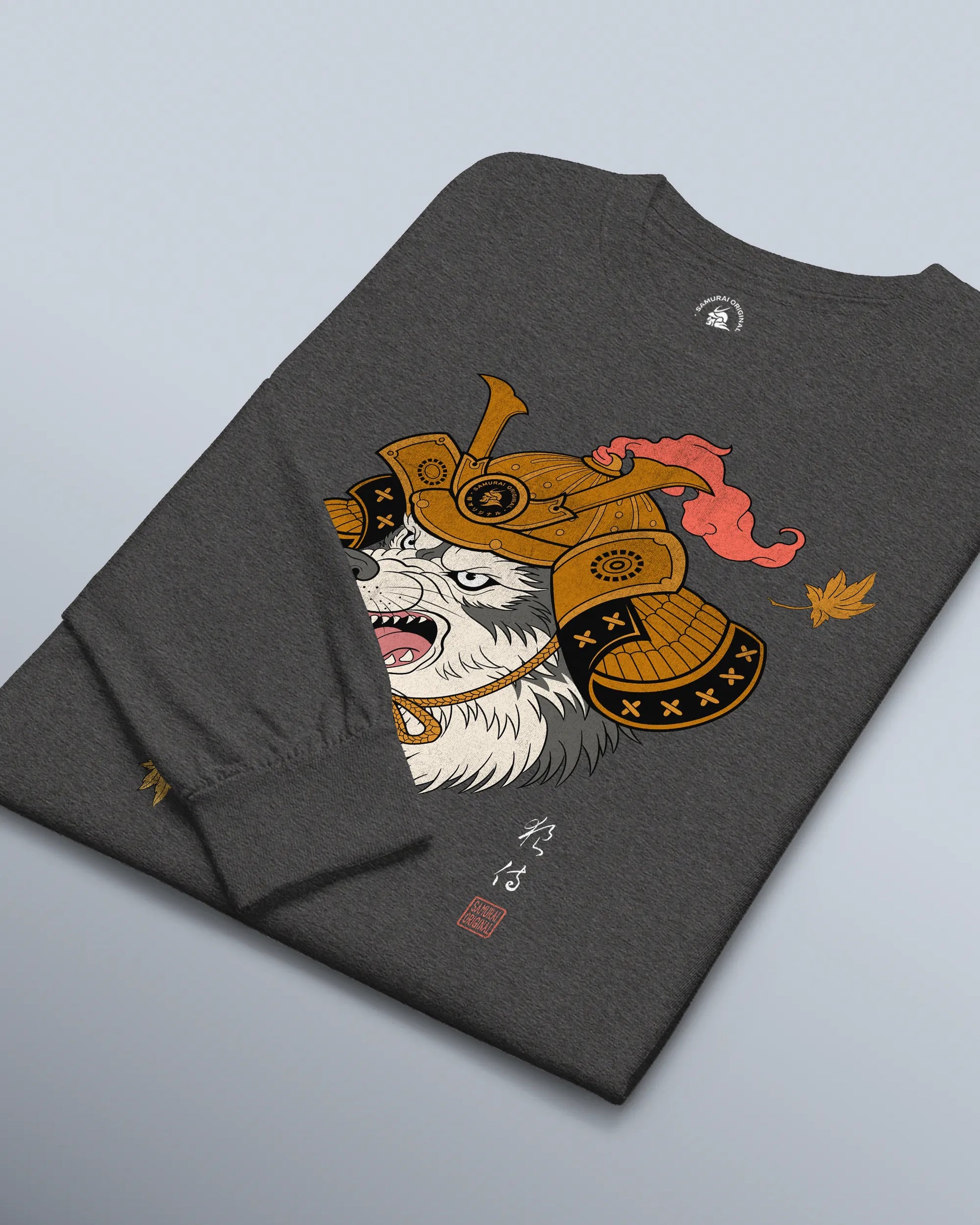 Wolf Samurai Japanese Ukiyo-e Unisex Long Sleeve Tee - Samurai Original