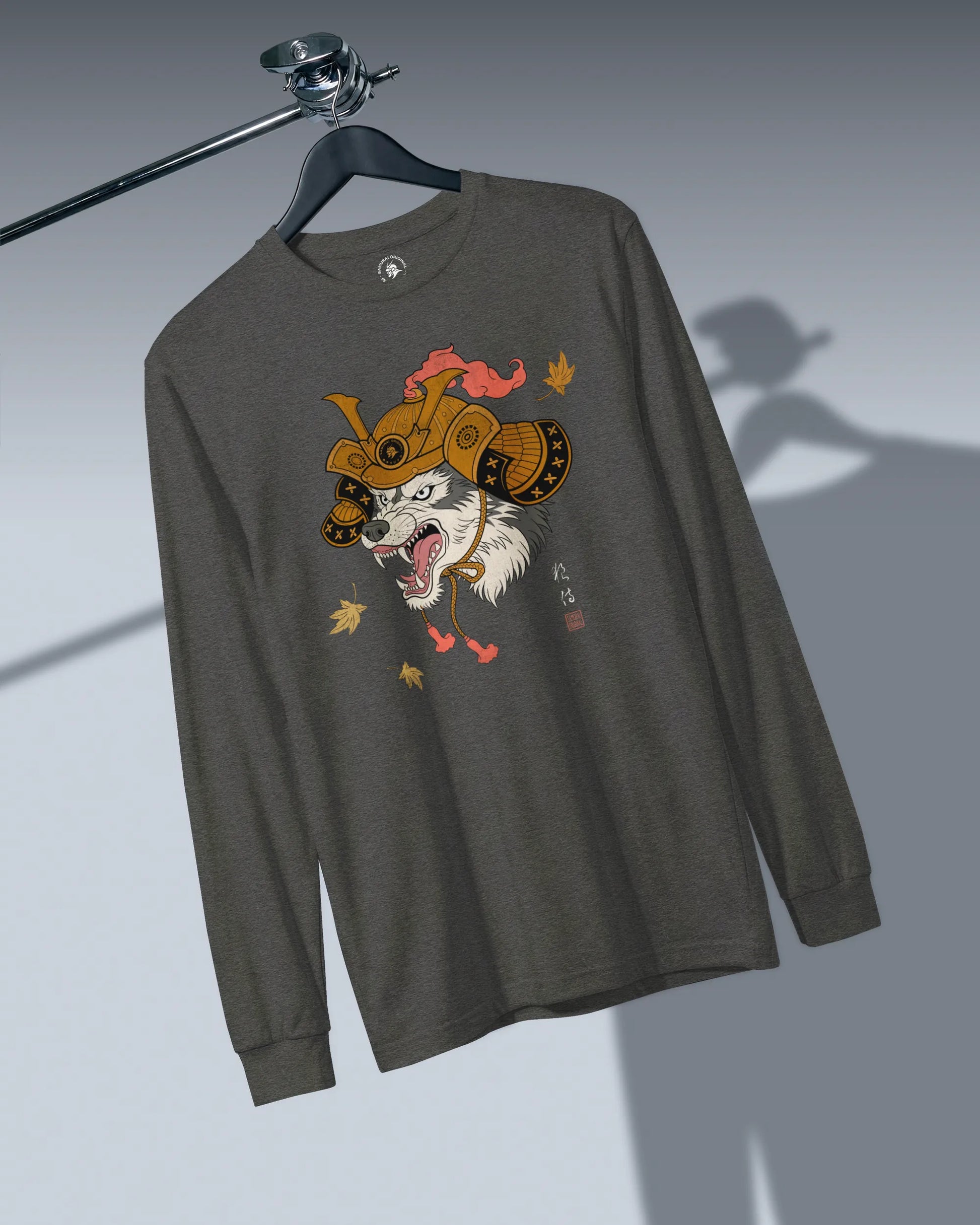 Wolf Samurai Japanese Ukiyo-e Unisex Long Sleeve Tee - Samurai Original