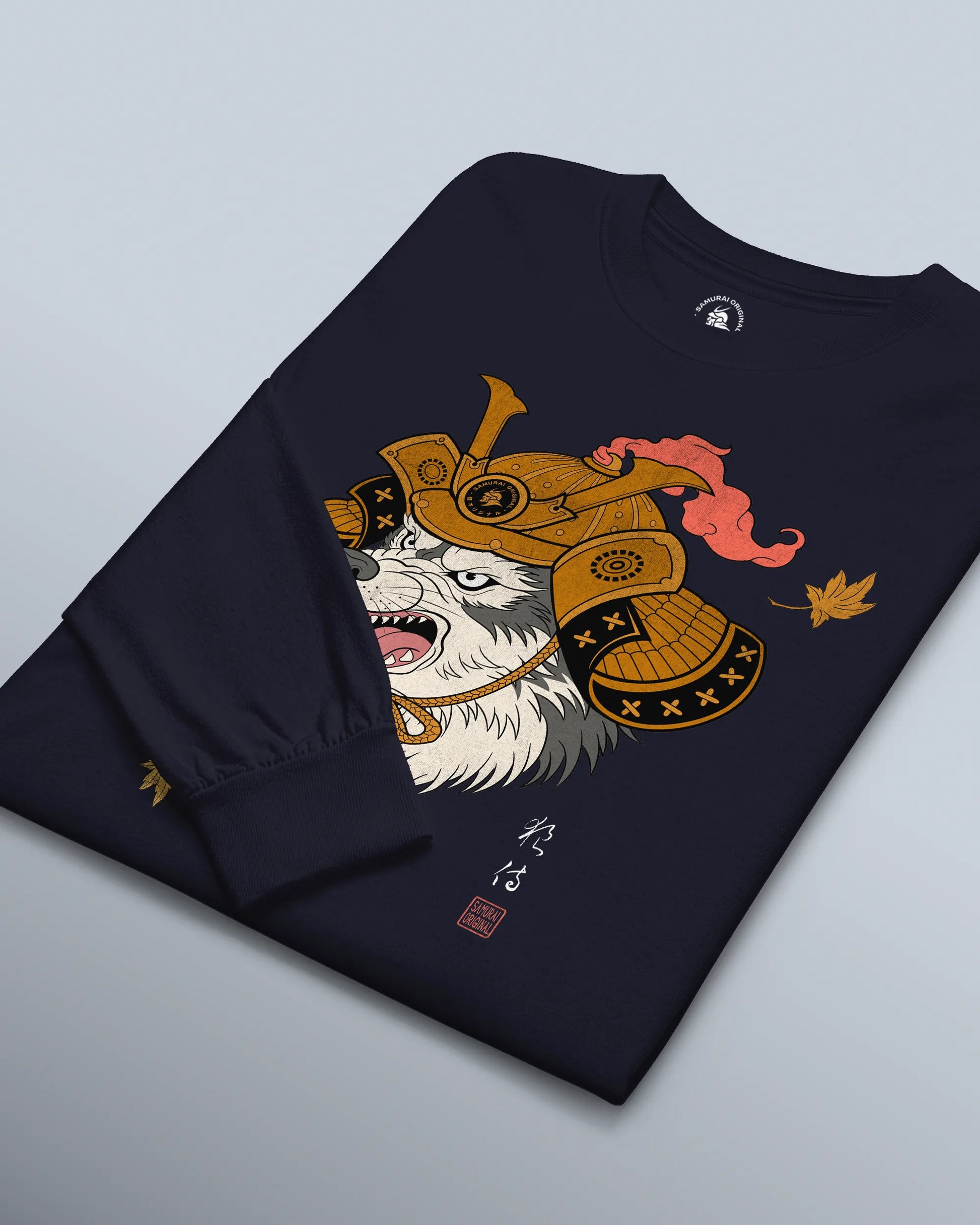 Wolf Samurai Japanese Ukiyo-e Unisex Long Sleeve Tee - Samurai Original