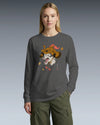 Wolf Samurai Japanese Ukiyo-e Unisex Long Sleeve Tee - Samurai Original