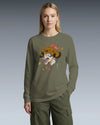 Wolf Samurai Japanese Ukiyo-e Unisex Long Sleeve Tee - Samurai Original