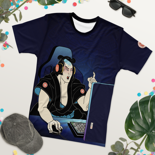 Samurai Gamer 2 Streamer Ukiyo-e All-over Print Men's T-shirt