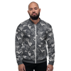 Ukiyo-e Waves & Mountains Dark Unisex Bomber Jacket