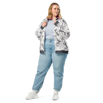 Ukiyo-e Waves & Mountains Light Unisex Bomber Jacket