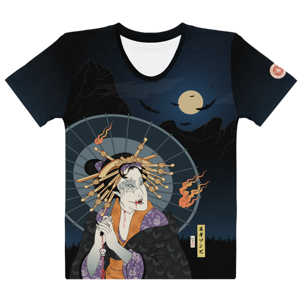 Halloween Geisha Zombies Japanese Ukiyo-e All-over Print Women's T-shirt
