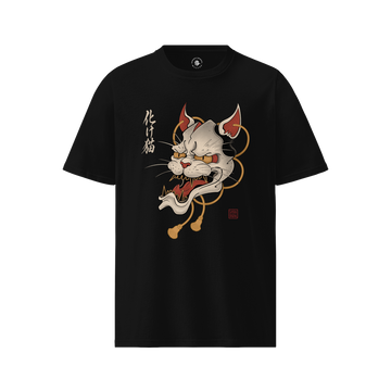 Bakeneko Demon Cat Japanese Organic T-shirt