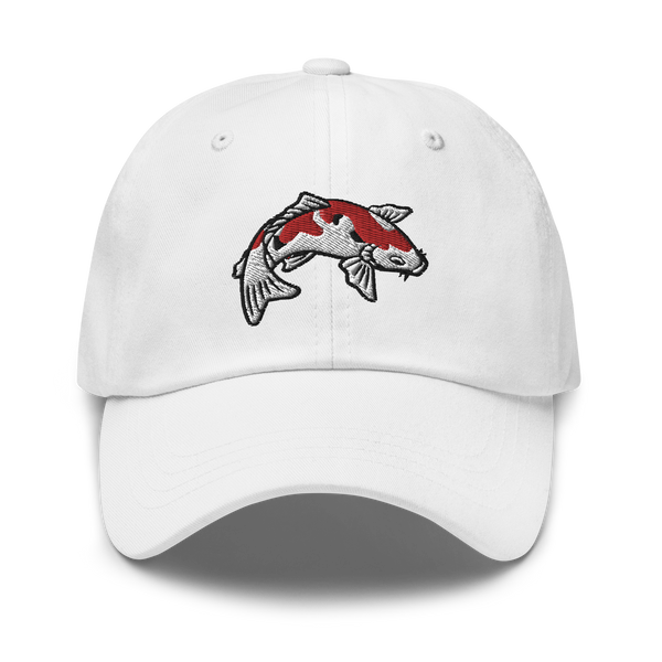 Koi Fish Embroidery Japanese Dad hat