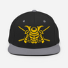 Samurai Mask Snapback Hat Black Silver - Samurai Original