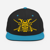 Samurai Mask Snapback Hat Black Teal - Samurai Original