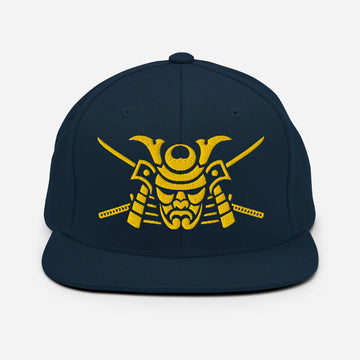 Samurai Mask Snapback Hat Dark Navy - Samurai Original
