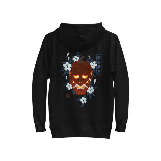 Hannya Pumpkin Halloween Japanese Ukiyo-e Unisex Hoodie