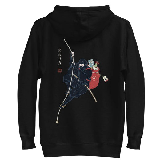 Ninja Santa Christmas Japanese Ukiyo-e Unisex Hoodie