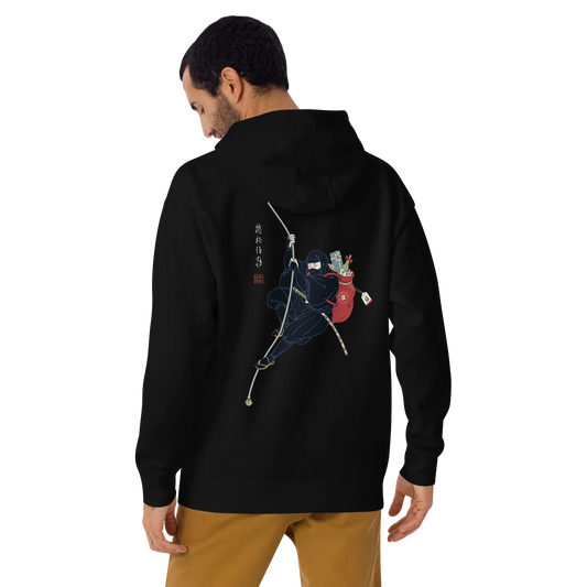 Ninja Santa Christmas Japanese Ukiyo-e Unisex Hoodie