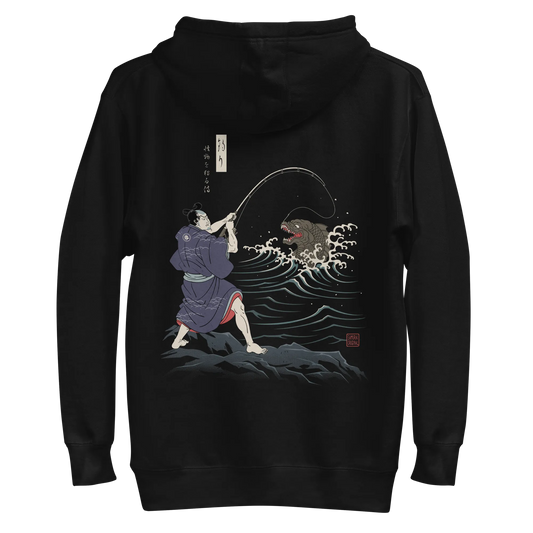 Samurai vs Sea Monste Japanese Ukiyo-e Unisex Hoodie