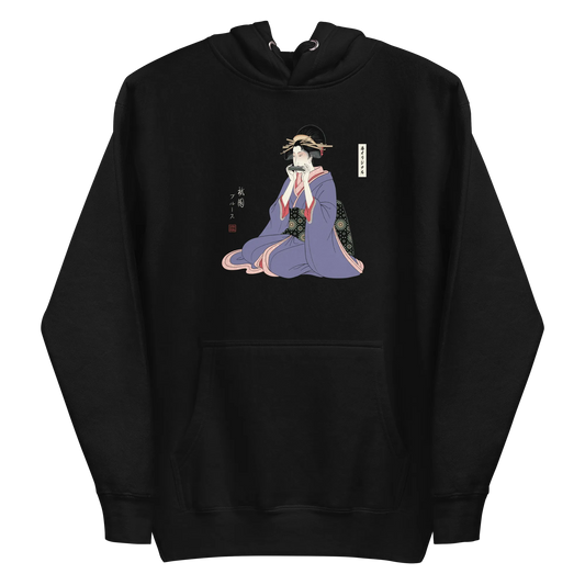 Geisha Harmonica Japanese Ukiyo-e Unisex Hoodie