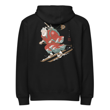 Santa Samurai Ski Edition Premium full zip hoodie