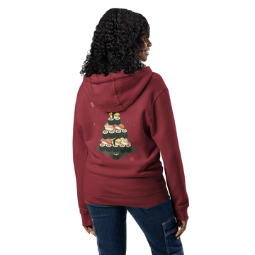 Sushi Christmas Tree Premium full zip hoodie - Samurai Original