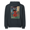 Samurai Contrabass Ukiyo-e Premium full zip hoodie Navy - Samurai Original