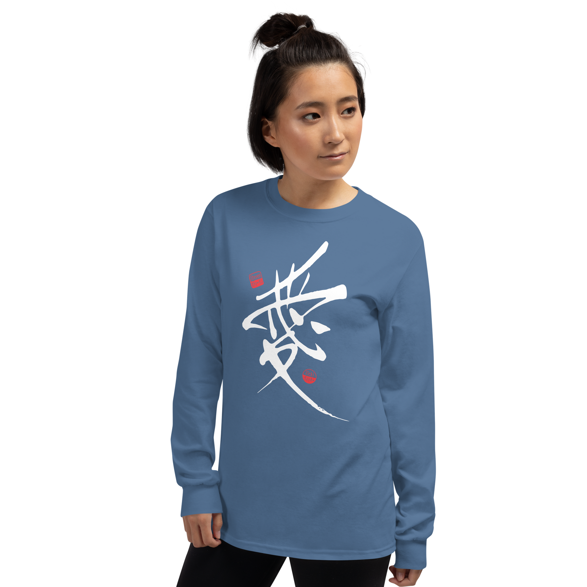 Custom name Men’s Long Sleeve Shirt - Samurai Original