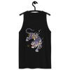Tiger Flame Japanese Art Men's Premium Tank Top - Samurai Original